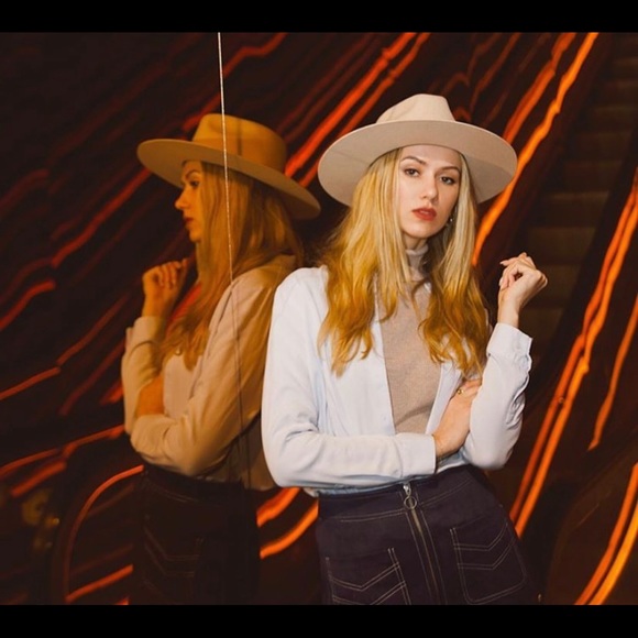 Wyeth Wool Felt Rancher Hat Adjustable Rib… - Picture 5 of 5